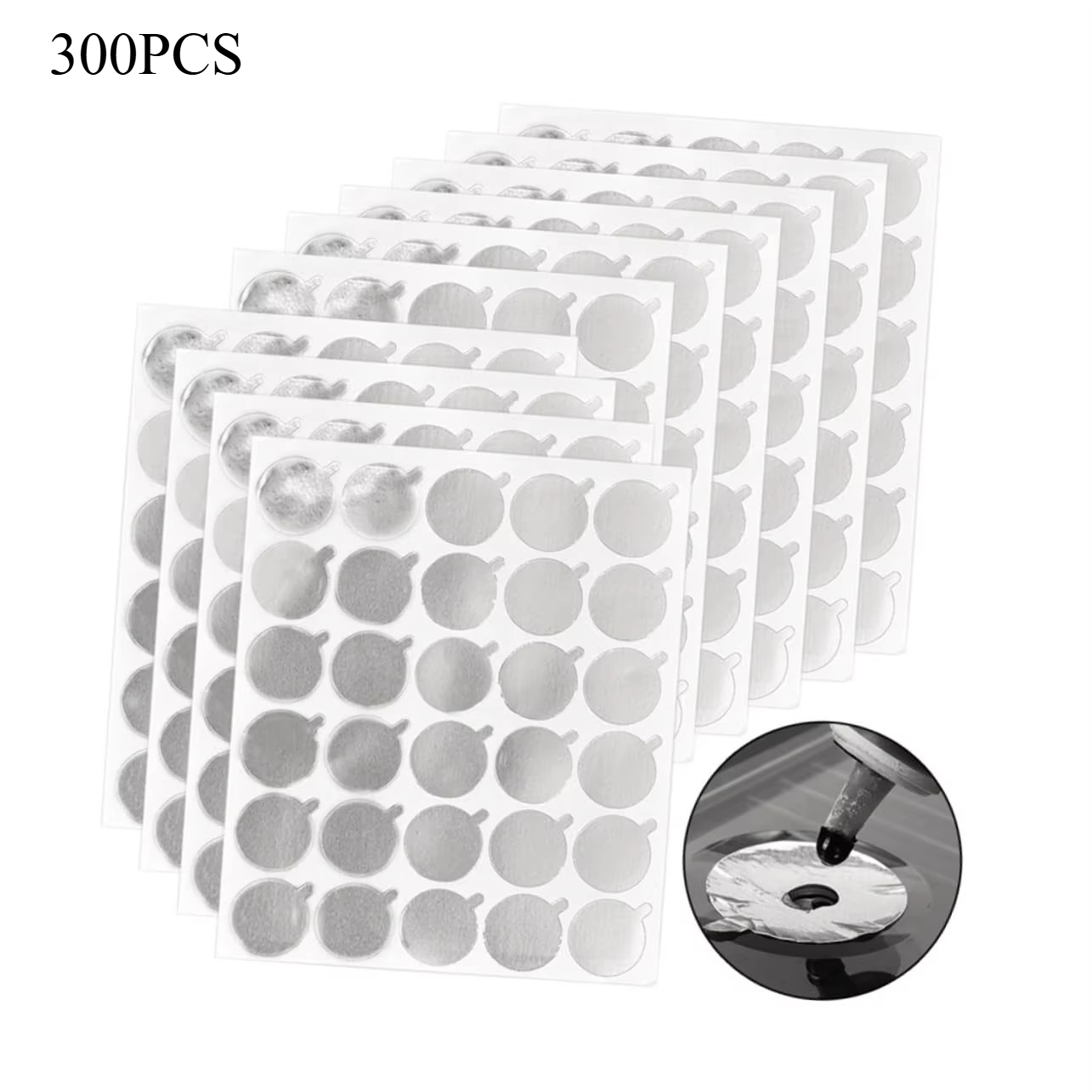 Eyelash Extension Glue - 300pcs Foil Sticker Pads(10 Sheets) Eyelash