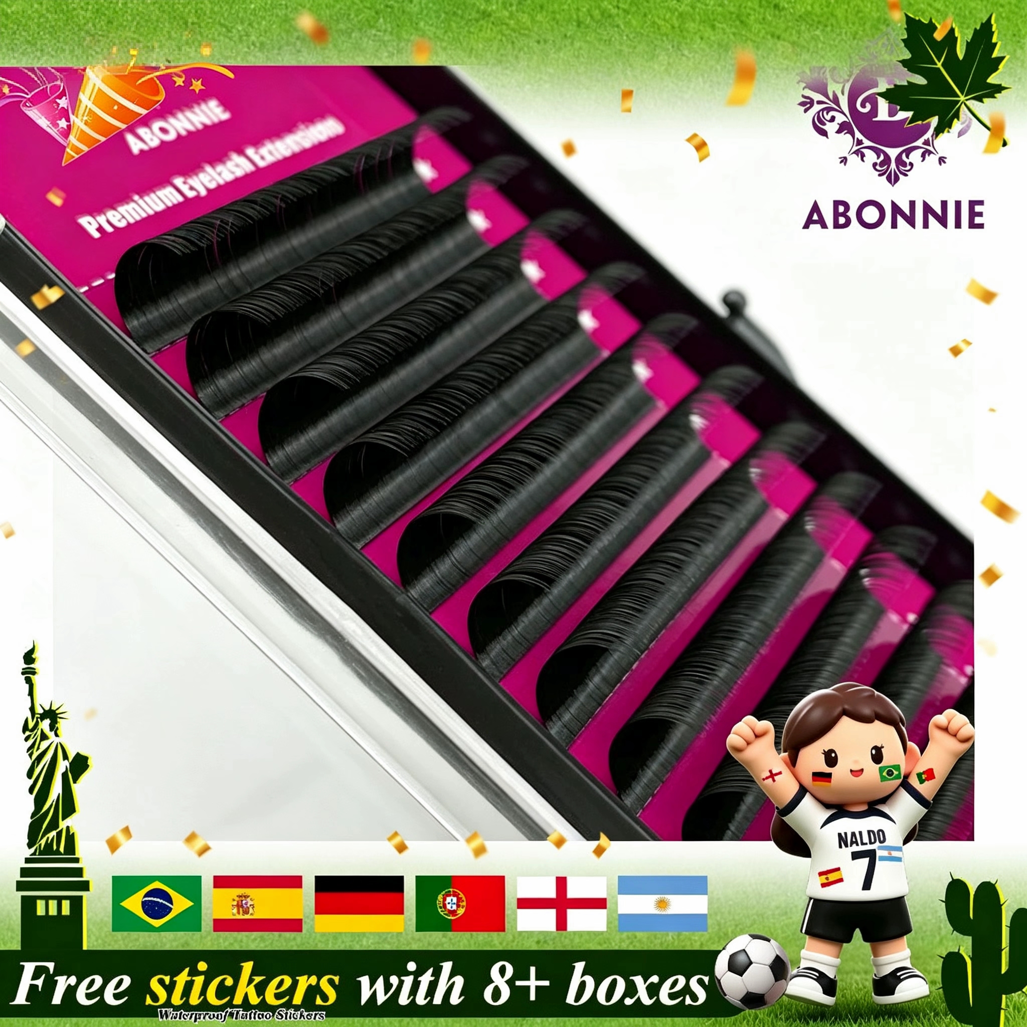 Eyelash Extension Wet Look - Abonnie Fluffy Classic Lashes Extensions Premium