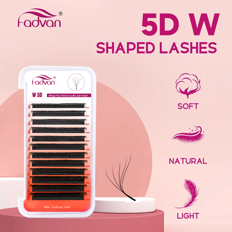 Eyelash Extension Wet Look - FADVAN Light 5D W Shaped 0.07mm