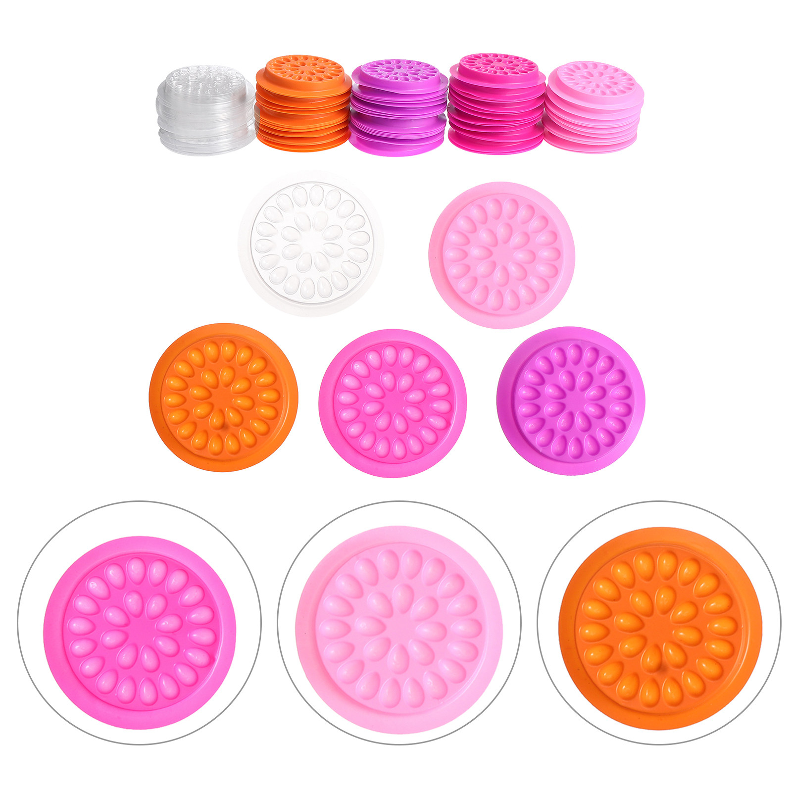 Eyelash Extension Is Safe - 100Pcs Flower Shape Eyelash Glue Tray