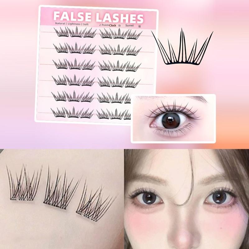 Eyelash Extension Glue - 6 Rows Dense Natural False Eyelashes
