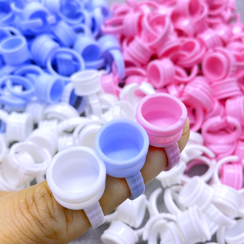 100Pcs Disposable Glue Ring Cu - Eyelash Extension Glue recensione e prezzo