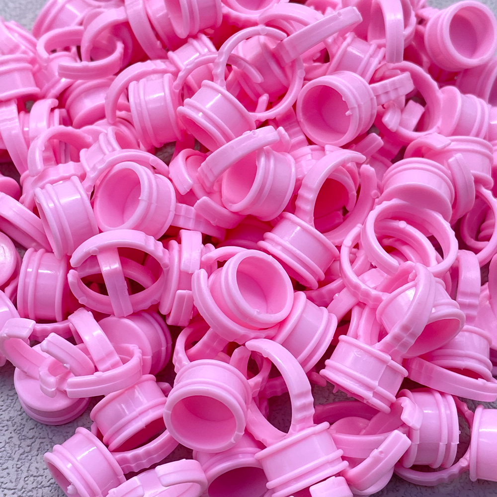 100Pcs Disposable Glue Ring Cu - Eyelash Extension Glue recensione e prezzo