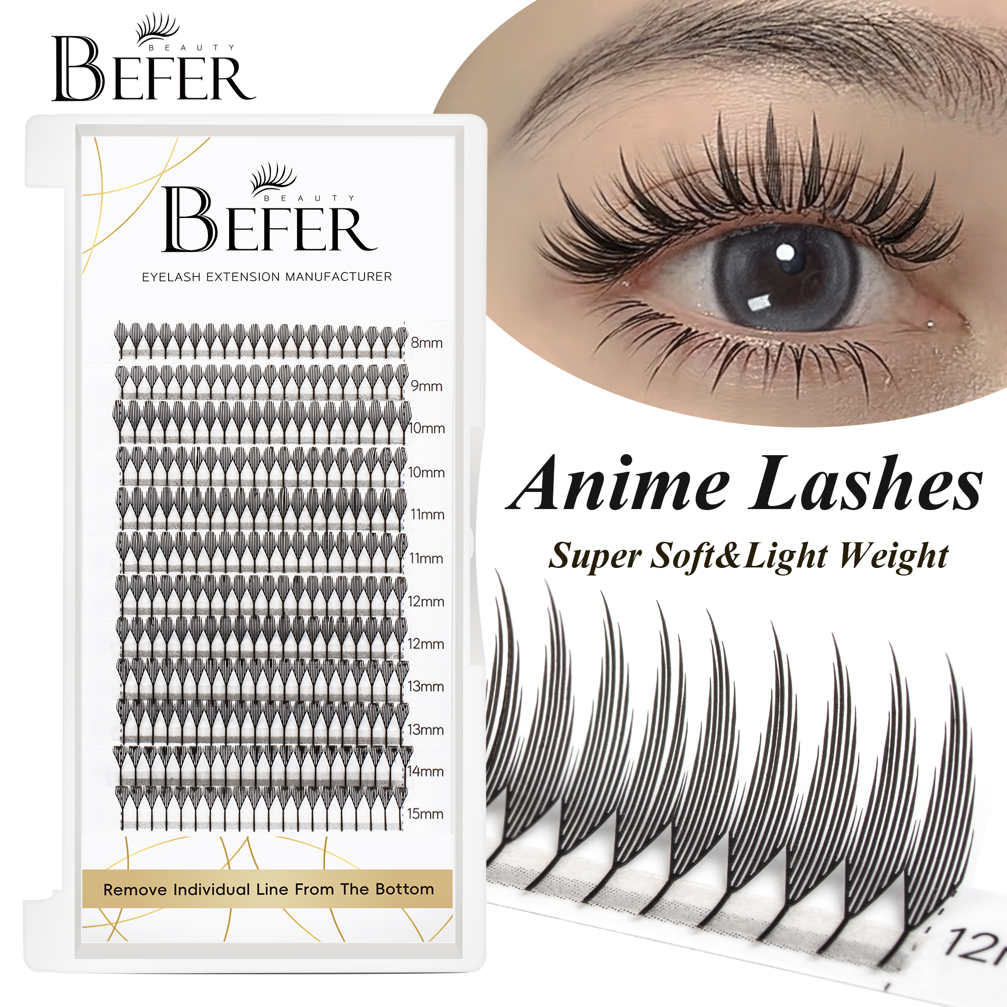 Befer Beauty Anime Lashes 240  - Eyelash Extension Wet Look recensione e prezzo