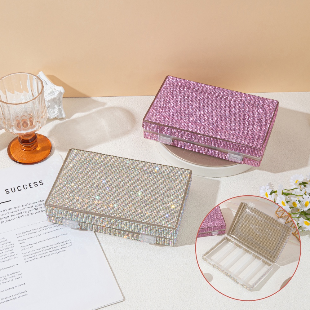 Luxury Shiny Rhinestone Storag - Lash Tray Organizer recensione e prezzo