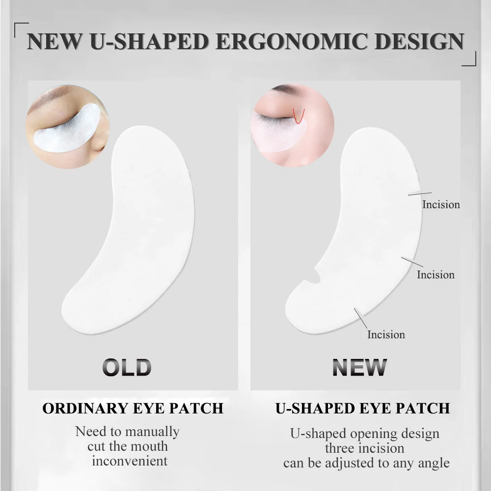 50/100PCS U Shape Eyelash Pads - Eyelash Extension Eye Mask recensione e prezzo