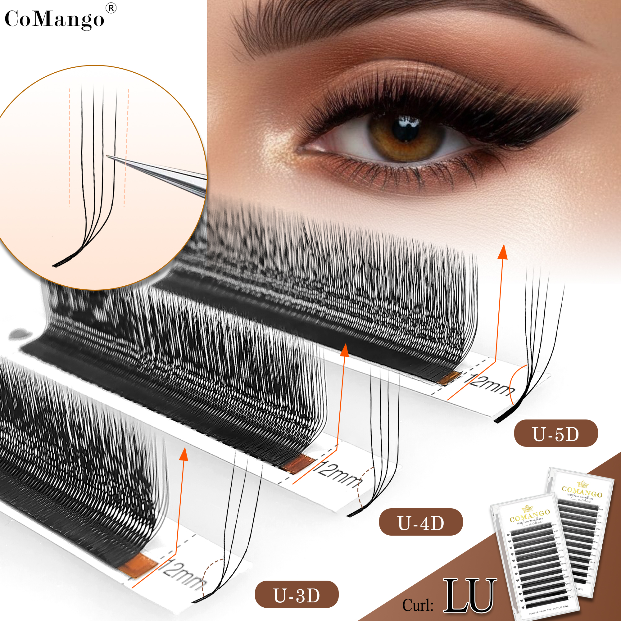 CoMango 3D 4D 5D U Shaped LU C - Eyelash Extension Yelix recensione e prezzo