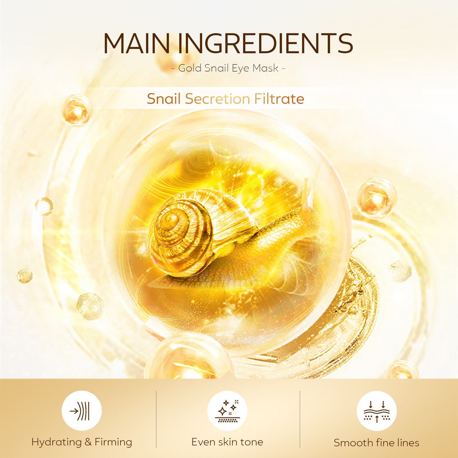 LAIKOU 50pcs Golden Snail Coll - Eye Pad Collagen recensione e prezzo