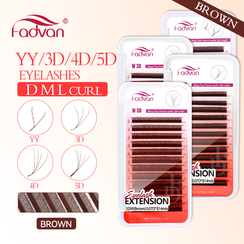 FADVAN Brown 4D/3D/5D lashes W - Eyelash Extension Yelix recensione e prezzo