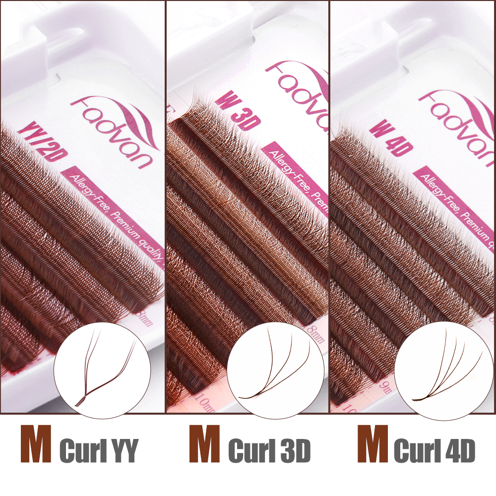 FADVAN Brown 4D/3D/5D lashes W - Eyelash Extension Yelix recensione e prezzo