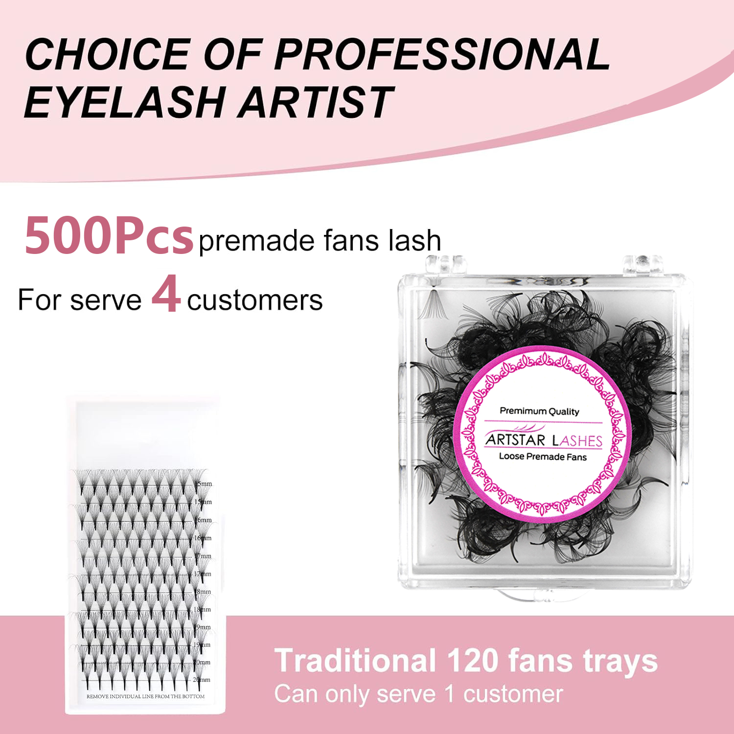 ARTSTAR 500 Fans Loose Fan Eye - Lash Tray Organizer recensione e prezzo