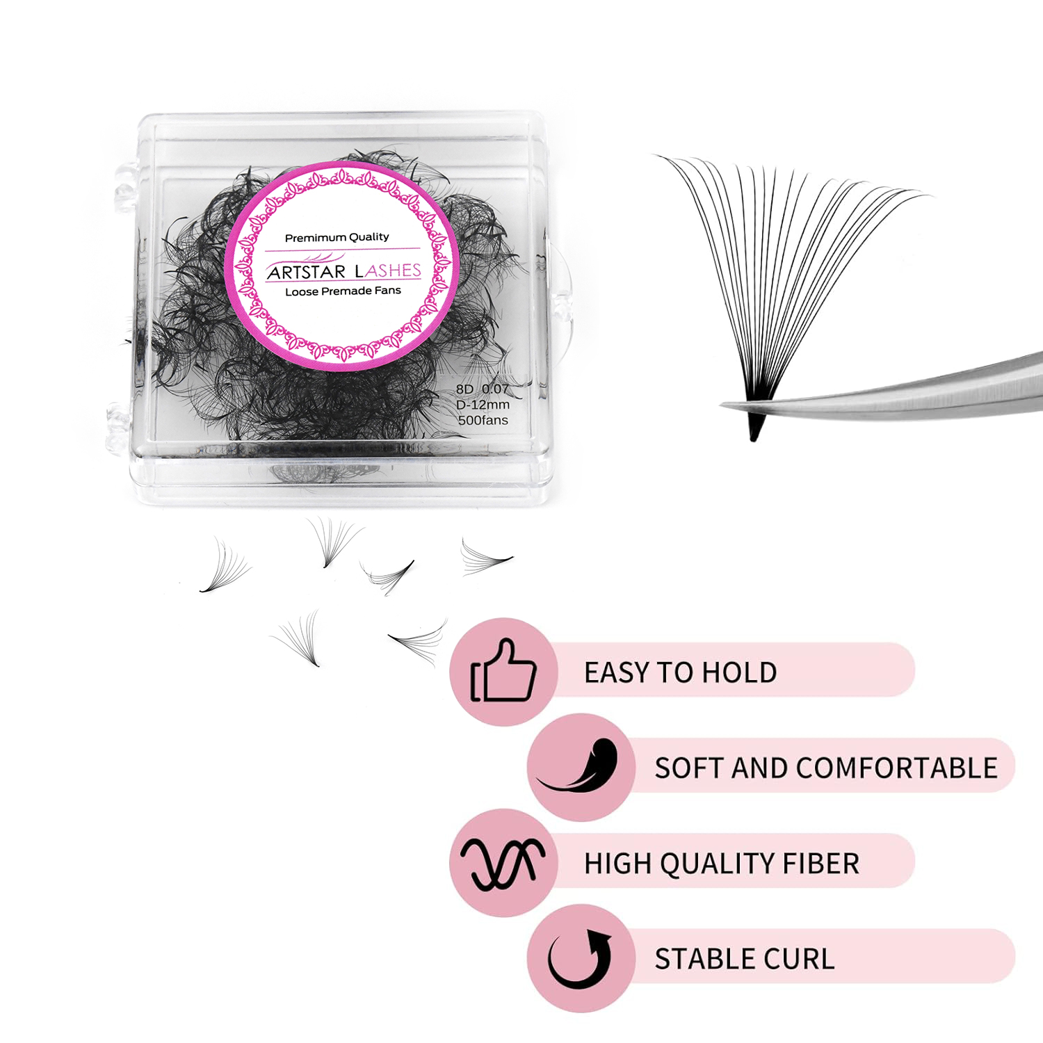 ARTSTAR 500 Fans Loose Fan Eye - Lash Tray Organizer recensione e prezzo