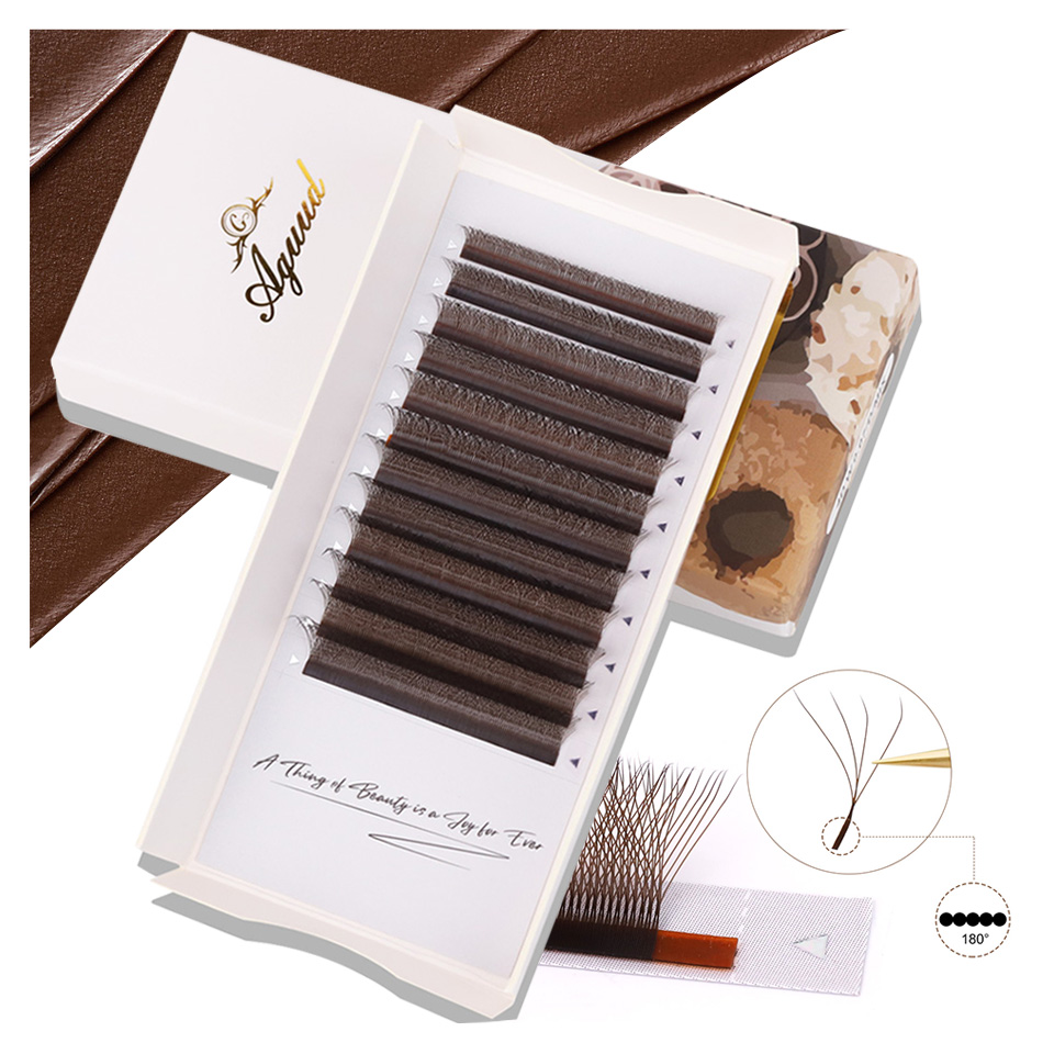 AGUUD Brown 4D W Shaped Eyelas - Eyelash Extension Yelix recensione e prezzo