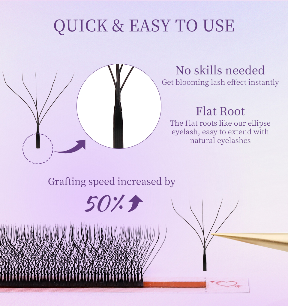 AGUUD Brown 4D W Shaped Eyelas - Eyelash Extension Yelix recensione e prezzo