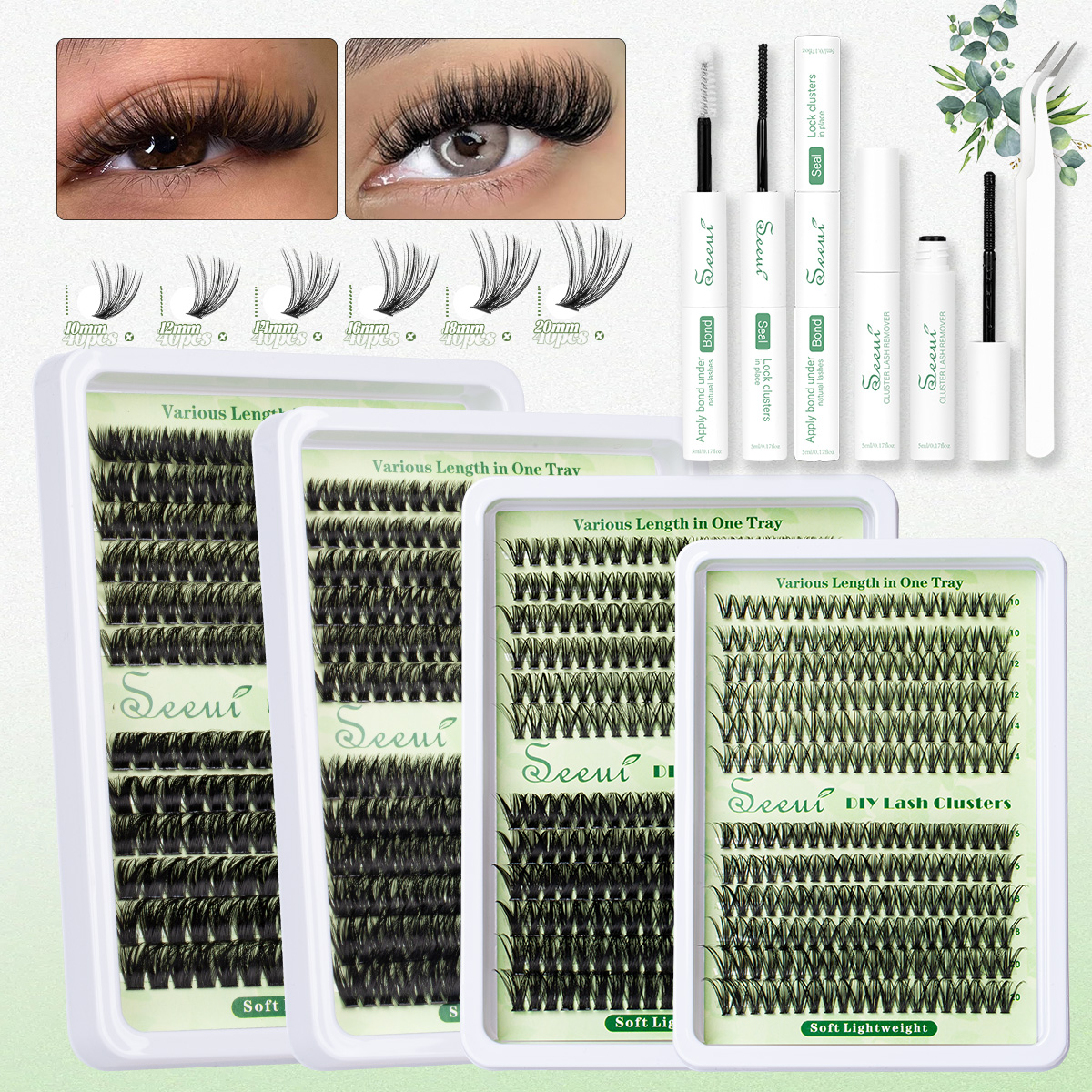 Cluster Lashes Kit Individual  - Lash Tray Organizer recensione e prezzo