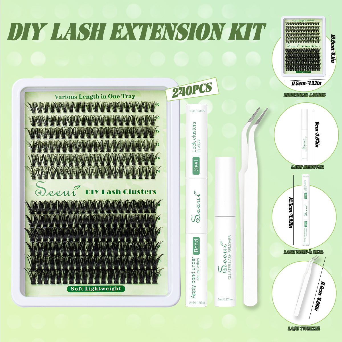 Cluster Lashes Kit Individual  - Lash Tray Organizer recensione e prezzo