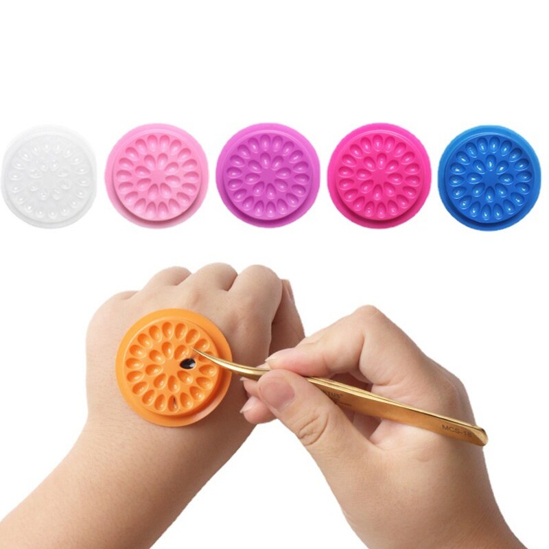 100pcs Eyelash Glue Holder Eye - Lash Tray Organizer recensione e prezzo