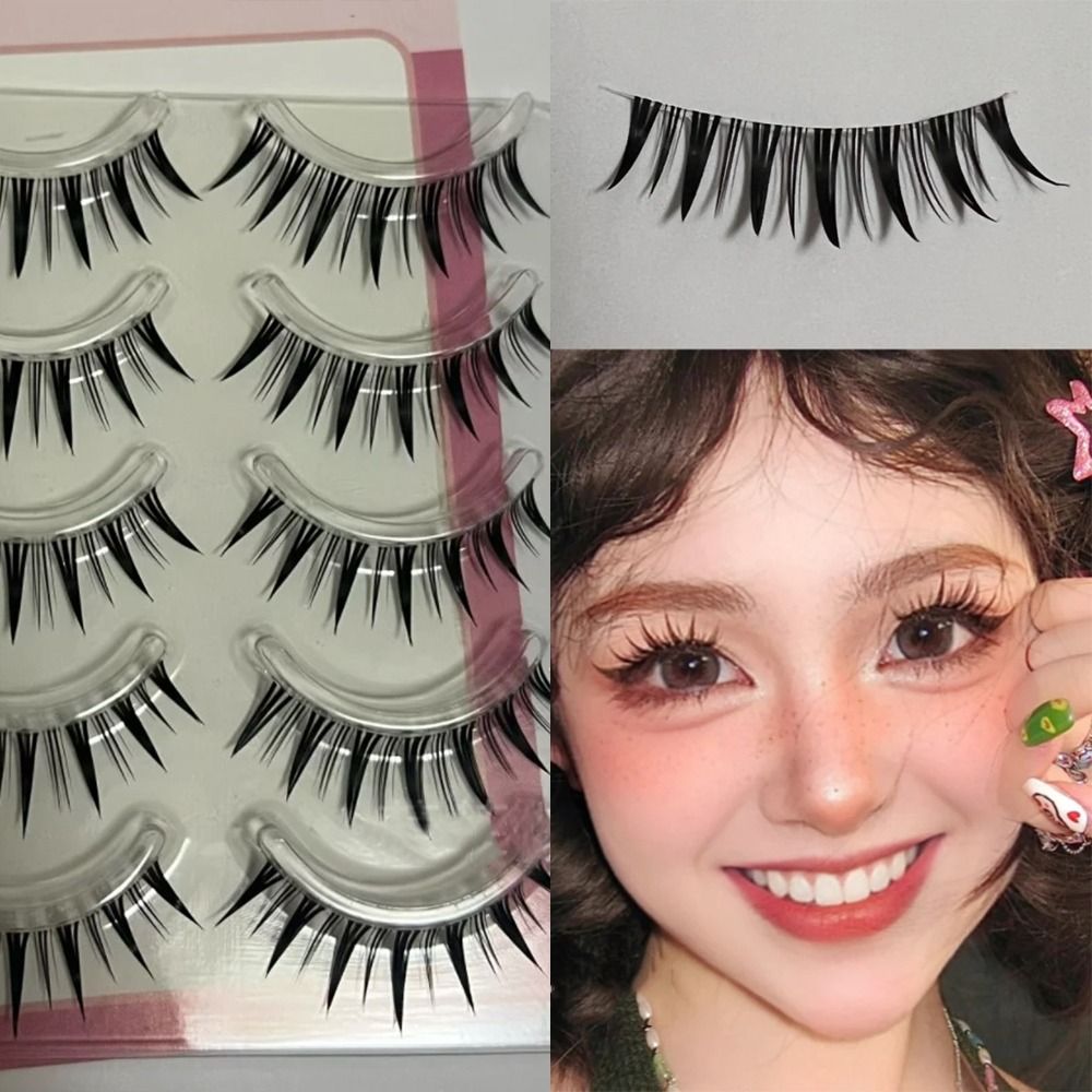 5 Pairs Pack Japanese Cosplay  - Eyelash Extension Wet Look recensione e prezzo
