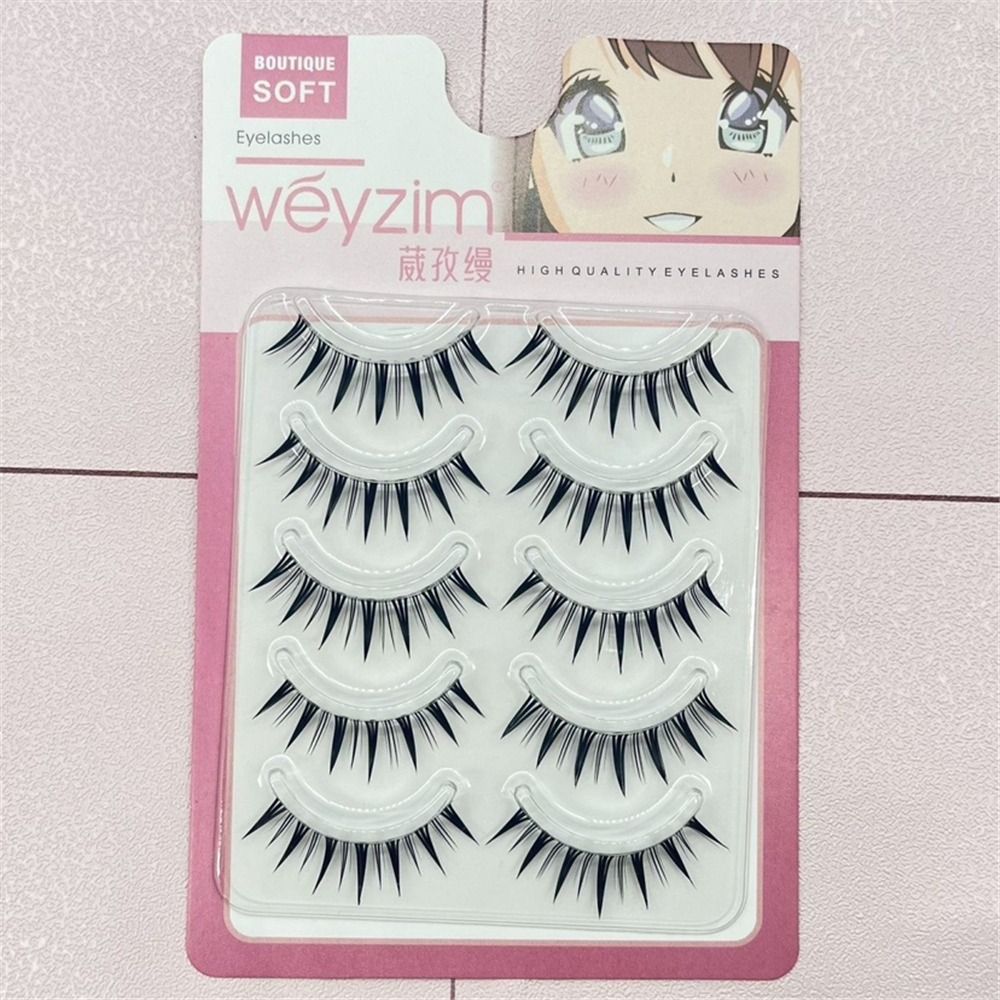 5 Pairs Pack Japanese Cosplay  - Eyelash Extension Wet Look recensione e prezzo