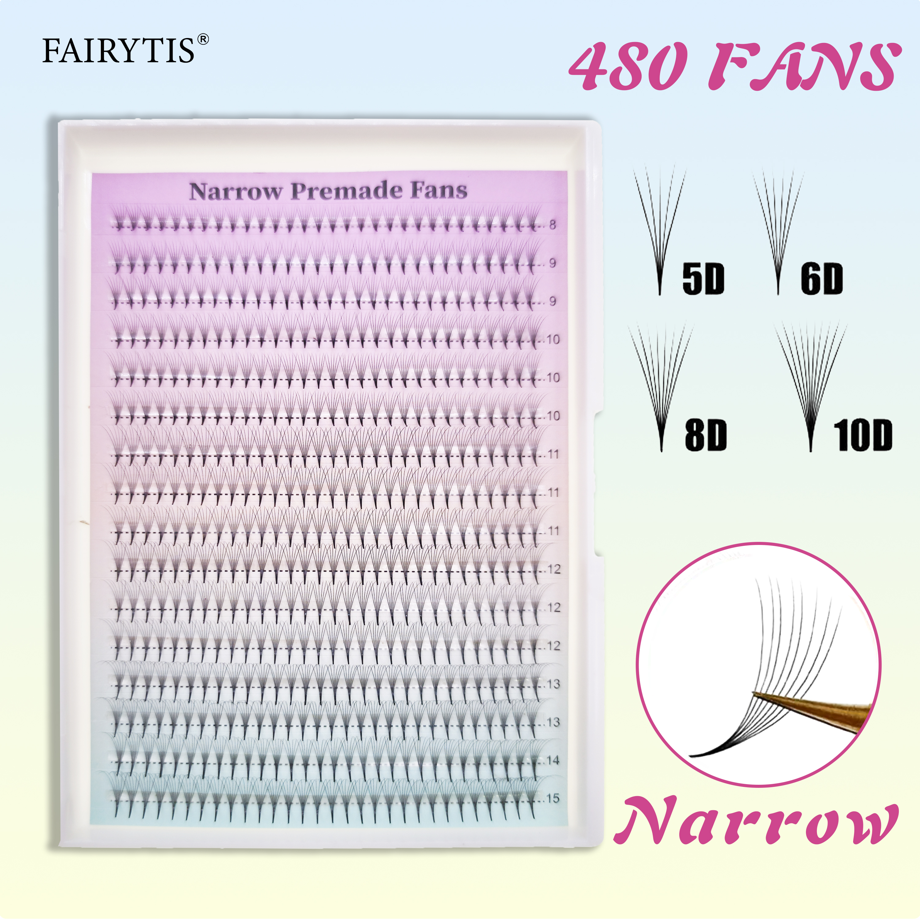FAIRYTIS 480 Fans Premade Narr - Mega Volume Lash recensione e prezzo