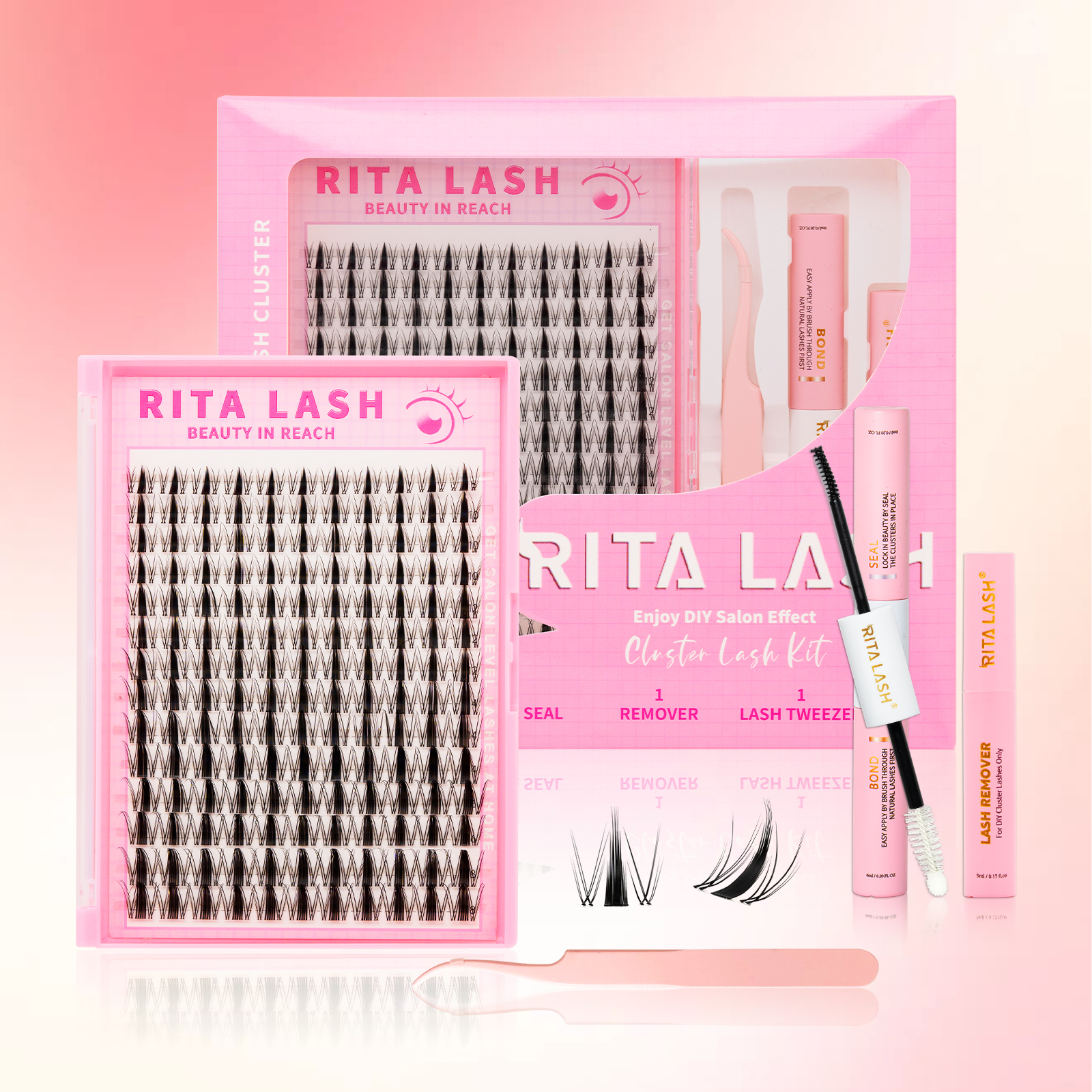 RITALASH 154pcs D Curl Cluster - Lash Tray Organizer recensione e prezzo