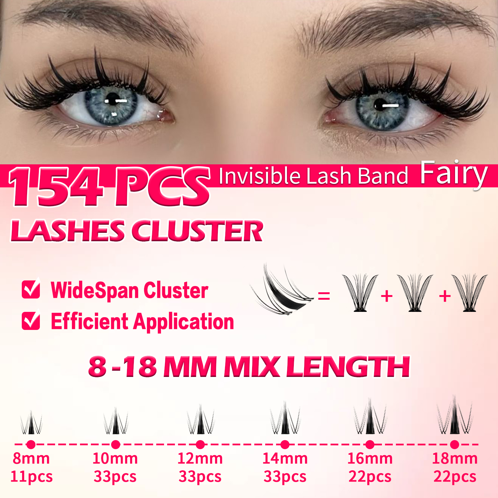 RITALASH 154pcs D Curl Cluster - Lash Tray Organizer recensione e prezzo