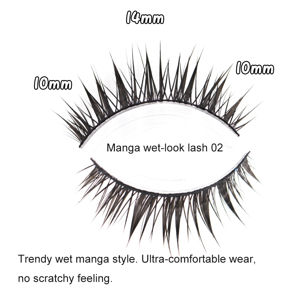 Manga Wet Look Lashes Black/Cl - Eyelash Extension Wet Look recensione e prezzo