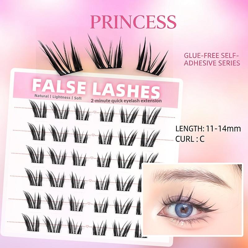 6 Rows Dense Natural False Eye - Eyelash Extension Glue recensione e prezzo