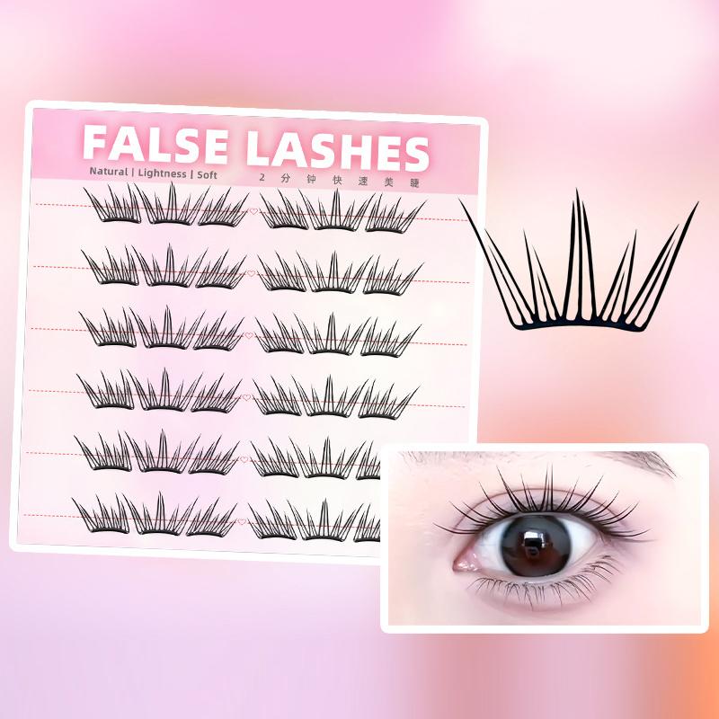 6 Rows Dense Natural False Eye - Eyelash Extension Glue recensione e prezzo
